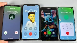 Redmi 5x Samsung s10S9 incoming Call IPhone XR [upl. by Ayekahs]