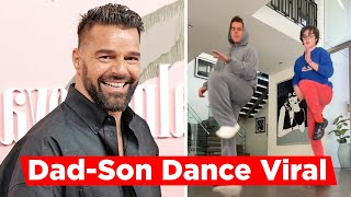 Ricky Martin And Son Valentino Dancing Together In Cute Video [upl. by Spear]