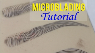 Microblading Eyebrows  Microblading Tutorial on How to Secure Your Template [upl. by Nor]