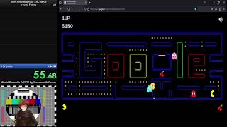 30th anniversary of Pac man speedrun 10k points in 1min 24467 seconds [upl. by Keller321]