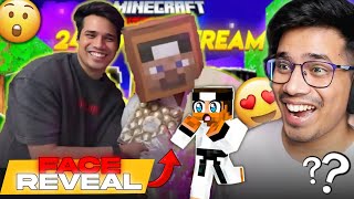 Jack Bhaiya Face Reveal In Live 😲 I GamerFleet 24hrs Minecraft Hardcore Stream I Danger Sky [upl. by Emanuele]