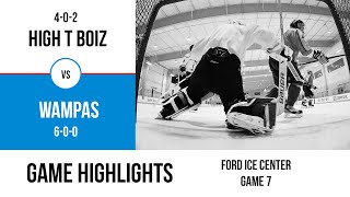 Game 7 Highlights  High T Boiz  Wampas  GoPro Hockey Goalie [upl. by Nwadal]