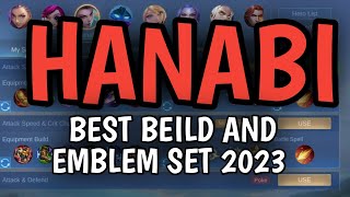 Hanabi best emble 2023  mobile legends [upl. by Anikal]