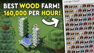 Minecraft All Trees Wood Farm Tutorial  Simple  160000 PHR [upl. by Itnahsa]