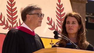 Bill and Melinda Gates 2014 Stanford Commencement Address [upl. by Ahsini841]