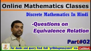 Questions on Equivalence Relation in hindiPart II [upl. by Anerul]