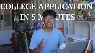 My College Application Process in 5 Minutes [upl. by Zoellick400]