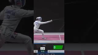 Intense Olympic Fencing Match Goes Down to the WIRE tokyo2020 fencing shorts [upl. by Eilatam]