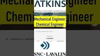 SNCLavalin Atkins recruitment 2022  graduate engineer  mechanical jobs chemical engineering jobs [upl. by Yerffoeg678]