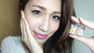 カラコンレポ：POPLENS ポリポリ４カラーグレー gray color contact lenses review [upl. by Barvick]