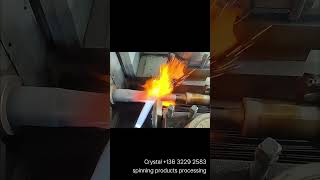 Steel Tube Necking By CNC Spinning Machine cncmetalspinningmachine [upl. by Rolanda]