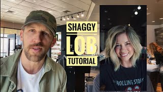 Shaggy Lob Cut tutorial [upl. by Kiki97]