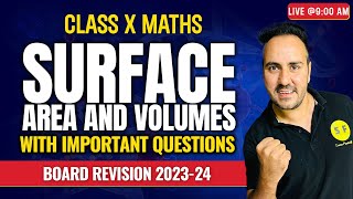 Surface area and volumes Complete Revision with important questions Class 10 Maths with Ushank Sir [upl. by Ennavoj834]