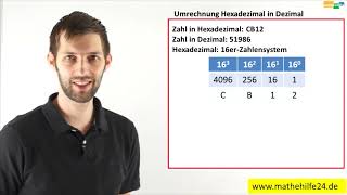 Umrechnung Hexadezimal in Dezimal umrechnen  Mathematik [upl. by Pollux]