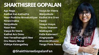 Shakthisree Gopalan Tamil Hits amp Best Songs  2024  New Shakthisree Gopalan Song Jukebox  2024 SG [upl. by Chantalle]