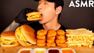 ASMR TRIPLE CHEESEBURGERS amp CHICKEN NUGGETS MUKBANG No Talking EATING SOUNDS  Zach Choi ASMR [upl. by Nart]