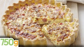 Recette de Quiche lorraine  French Quiche Lorraine  English subtitles  750g [upl. by Nwahsed807]