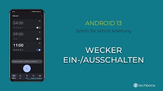 Wecker einschalten oder ausschalten Android 13 [upl. by Leibarg10]