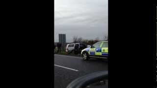 Garda Car Chase on M1 Motorway Republic of Ireland [upl. by Zelten]