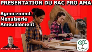 Présentation du BAC PRO AMA Agencement Menuiserie Ameublement anciennement TMA TFBMA ERA [upl. by Rimaj711]