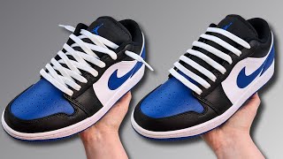 How To Lace Jordan 1 Lows Without Tying 2 SLIP ON HACKS [upl. by Oicelem]