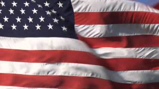 US National AnthemStar Spangled BannerWith Waving FlagINSTRUMENTAL [upl. by Sukramal715]