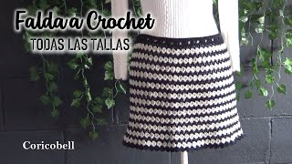 Hermosa Falda a Crochet Puntada Super Facil para todas las tallas [upl. by Indnahc]