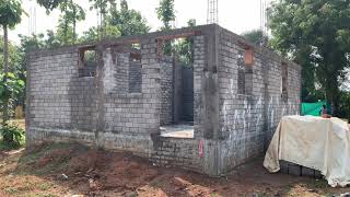 interlocking bricks for house construction ongoing [upl. by Reggie]