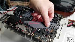 MSI MPG X570 Lightning Gen 4 M2 Mystery amp M2 Install [upl. by Nylanna]