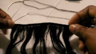 How to Sew Clips on Weft Hair Extensions [upl. by Draw]