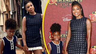 Gabrielle Union And Daughter Kaavia Steal The Show In Matching Outfits At ‘Descendants’ Premiere [upl. by Adok]