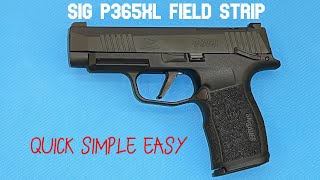 How To Field Strip a SIG P365XL [upl. by Meingoldas5]