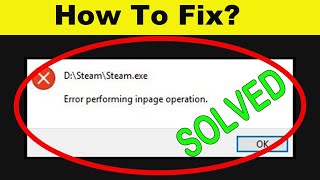 How To Fix Error Performing Inpage Operation Windows 7810 [upl. by Arbma]