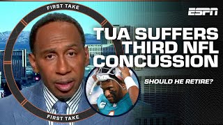 First Take addresses Tua Tagovailoas concussion 🙏 Should he ever play again  First Take [upl. by Alahs230]