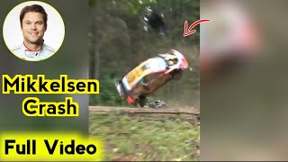 mikkelsen crash in ss 5  wrc central European rally 2024  andreas mikkelsen crash [upl. by Oiramed292]