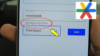 FIX Google authenticator  Key Value is too short Problem Solved [upl. by Cibis]