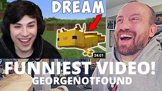 HILARIOUS GeorgeNotFound Minecraft But My Friend Is An Axolotl FIRST REACTION w Dream [upl. by Rudich]