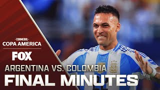 Argentina vs Colombia Final minutes of EXCITING finals match 🤯  2024 Copa América  Final [upl. by Attennhoj779]