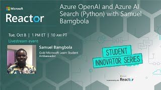 Azure OpenAI and Azure AI Search Python [upl. by Ellerehc483]