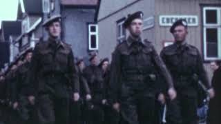 The Lovat Scouts and 12 Cameronians Scottish Rifles marching in Tórshavn during World War Two [upl. by Leamaj]