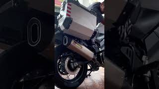 Raw sound Akrapovic Exhaust Suzuki VStrom 650XT no Db Killer vstrom650xt akrapovic vstrom [upl. by Lorena]