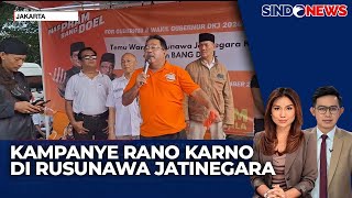 Kampanye Rano Karno di Rusunawa Jatinegara Disambut Riuh Warga  Sindo Today 2311 [upl. by Solotsopa]