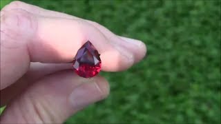 Cutting and polishing gemstones faceting a pear shape stone [upl. by Ettecul999]