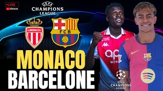 MONACO 21 BARCELONE  LES DÉBUTS DE LAMINE CAMARA 🇸🇳 EN LIGUE DES CHAMPIONS  EN DIRECT [upl. by Nyrhtakyram]