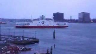 Red Funnel ferry quotRed Falconquot visits Portsmouth [upl. by Onifled]