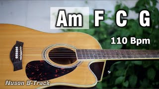 Pop Acoustic Guitar Backing Track with Cajon in A Minor  110 Bpm [upl. by Fortunia369]