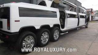 2018 Cool Triple Axle H2 Hummer JET DOOR limo in NYC [upl. by Cave630]