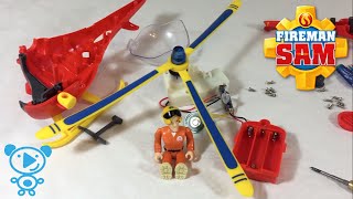 Fireman Sam Helicopter Toys Teardown Video for Children Kids [upl. by Helsell]