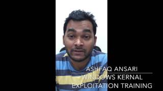 Windows Kernel Exploitation Training Teaser  Ashfaq Ansari [upl. by Airemat]