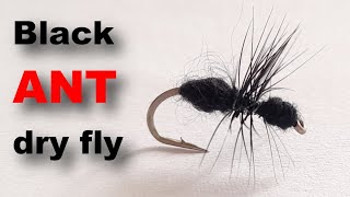 Tying Dry Fly Black Ant  Best for Trout amp Grayling Fishing [upl. by Godden783]